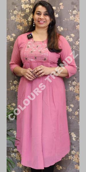 Lilly Feeding Designer Kurtis Collection, this catalog fabric is Ikkat  cotton,
